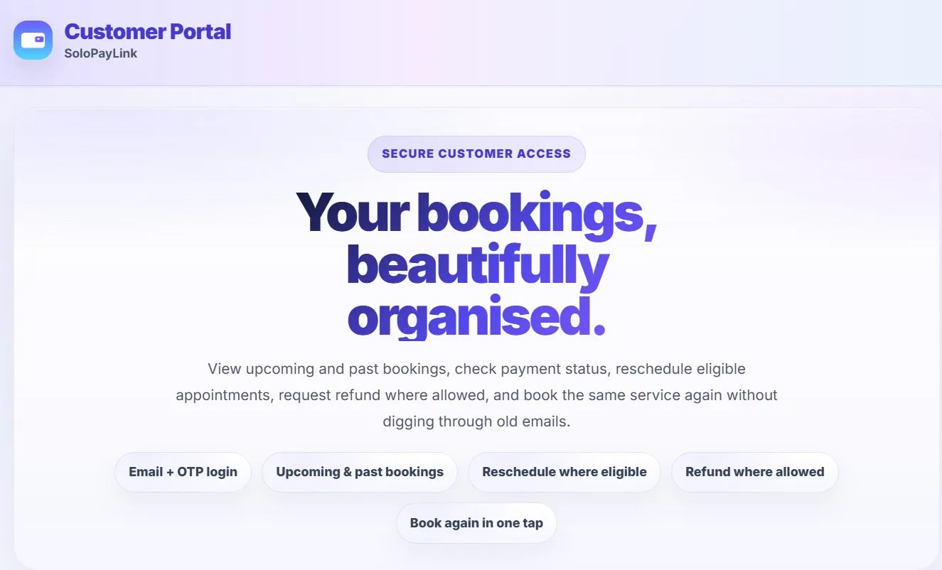 SoloPayLink customer Portal-solopay.link/my