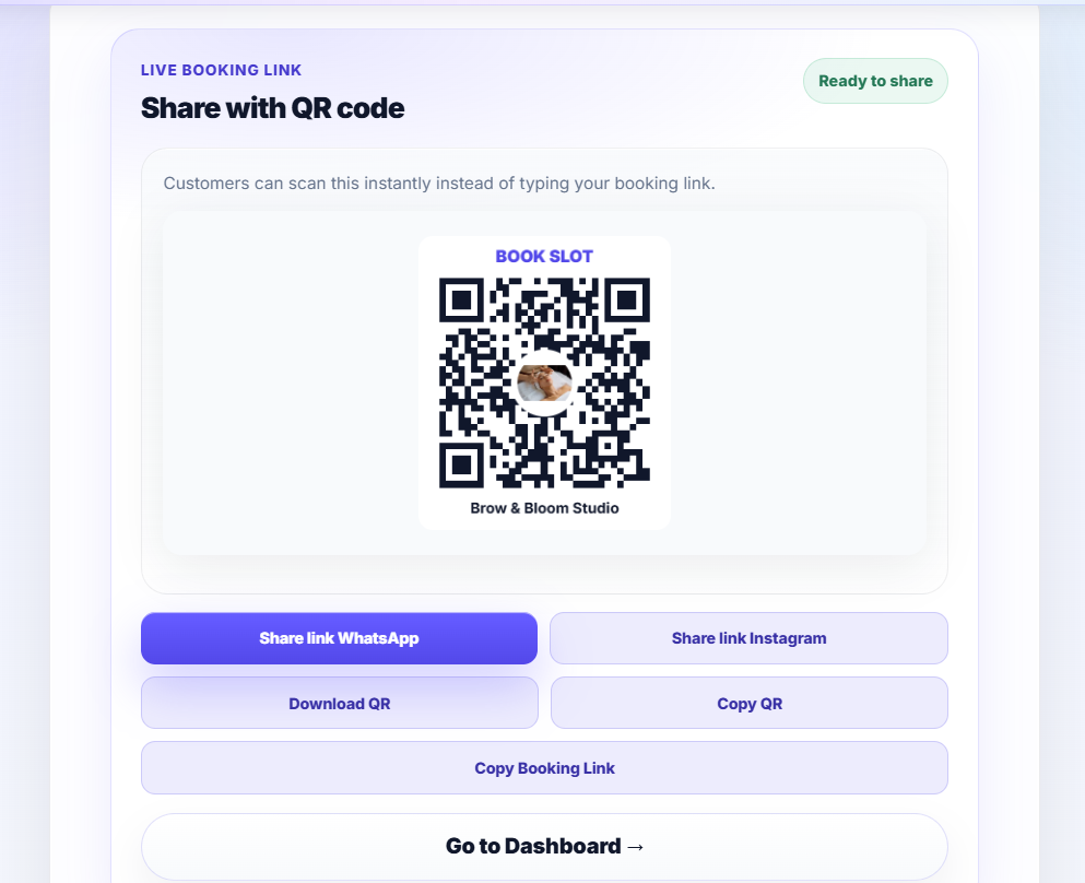 SoloPayLink owner dashboard preview